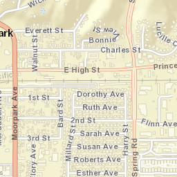 Moorpark California Street Map