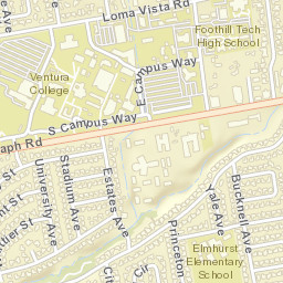 San Buenaventura, California Street Map