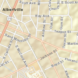 Albertville Alabama Street Map
