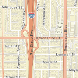 Mission Hills California Street Map