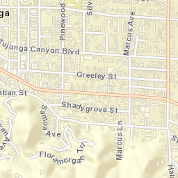 Tujunga California Street Map