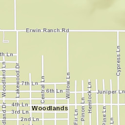 Woodlands California Street Map