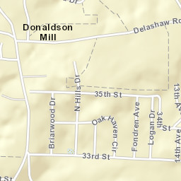 Donaldson Mill Alabama Street Map