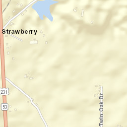 Strawberry Alabama Street Map