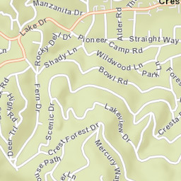 Crestline California Street Map