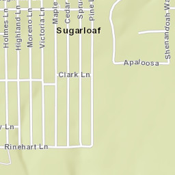 Sugarloaf California Street Map
