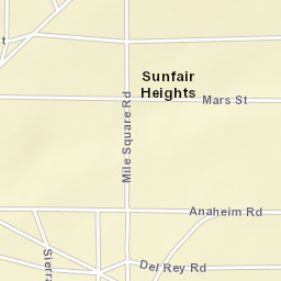 Sunfair Heights California Street Map