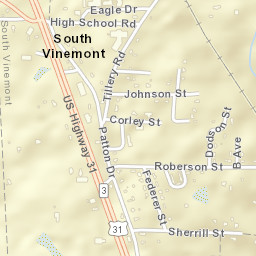 South Vinemont Alabama Street Map