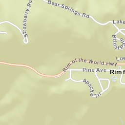 Rimforest California Street Map