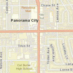 Panorama City California Street Map