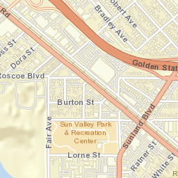 Sun Valley California Street Map