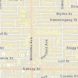 Winnetka California Street Map