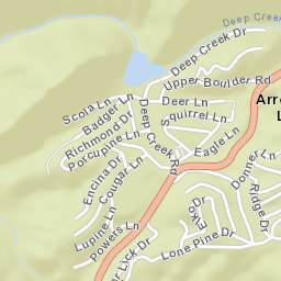 Arrowbear Lake California Street Map