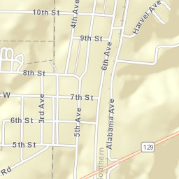 South Haleyville Alabama Street Map