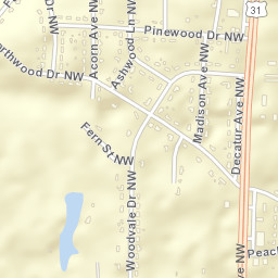 Northwood Alabama Street Map