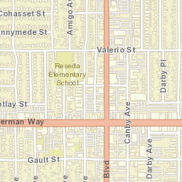 Reseda California Street Map