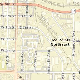 Oxnard California Street Map