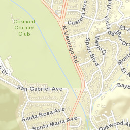 Sparr Heights California Street Map
