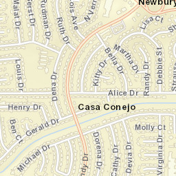 Casa Conejo California Street Map