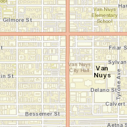 Van Nuys California Street Map