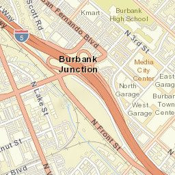 Burbank Junction California Street Map