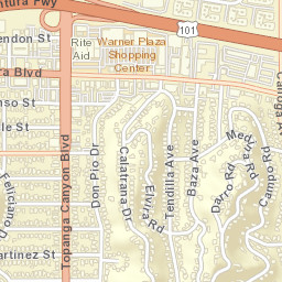 Woodland Hills California Street Map