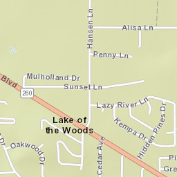 Lake of the Woods Arizona Street Map