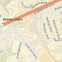 Calabasas California Street Map