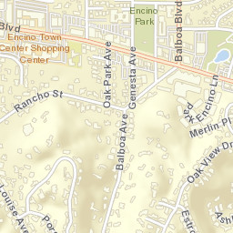 Encino California Street Map