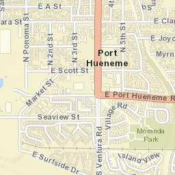 Port Hueneme California Street Map