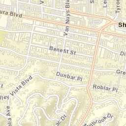 Sherman Oaks California Street Map