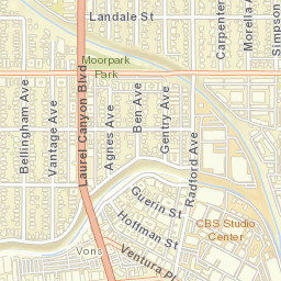 Studio City California Street Map