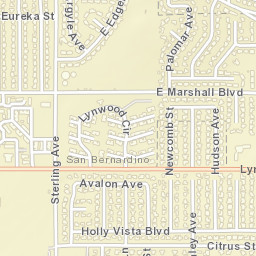 Del Rosa California Street Map