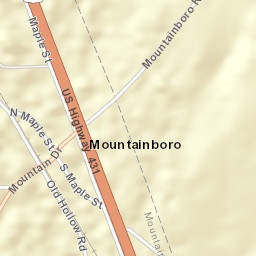 Mountainboro Alabama Street Map