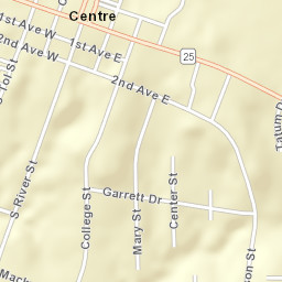Centre Alabama Street Map