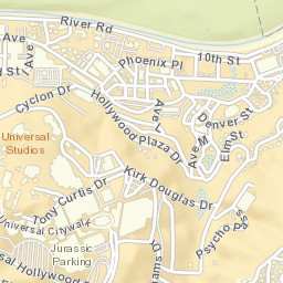 Universal Studios Hollywood, United States Street Map