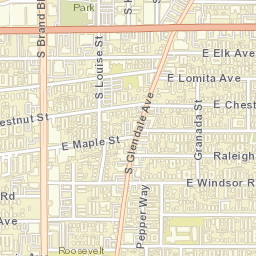 Glendale, California Street Map
