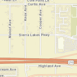 North Fontana California Street Map