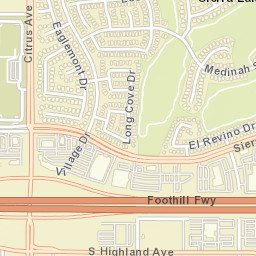 La Cuesta Fontana California Street Map
