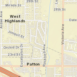 West Highlands California Street Map