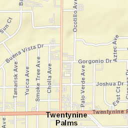 Twentynine Palms California Street Map