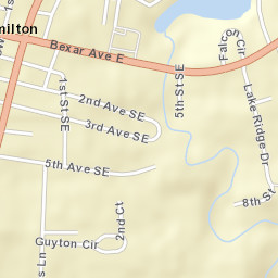 Hamilton Alabama Street Map