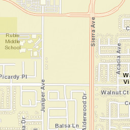 Walnut Ridge California Street Map