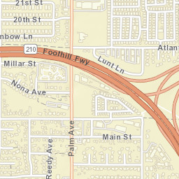 Highland California Street Map