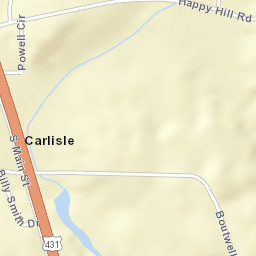 Carlisle Alabama Street Map