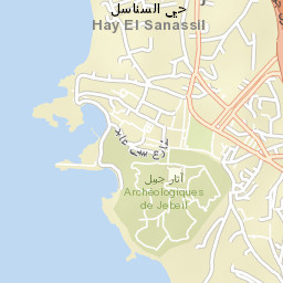 Jbaïl Street Map