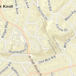 Oak Knoll California Street Map