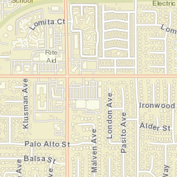 Alta Loma California Street Map