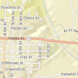 Arkadelphia Arkansas Street Map