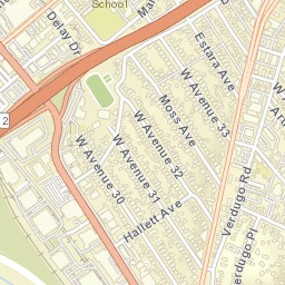 Glassell Park California Street Map